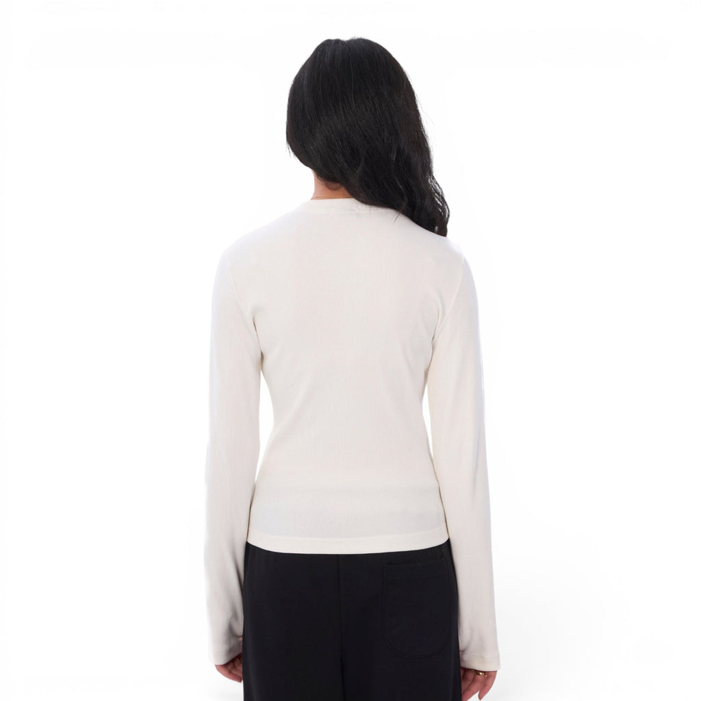 Creamy Ribbed Basic Top