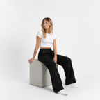 Black Wide-leg Sweatpants