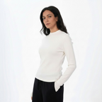 Creamy Ribbed Basic Top