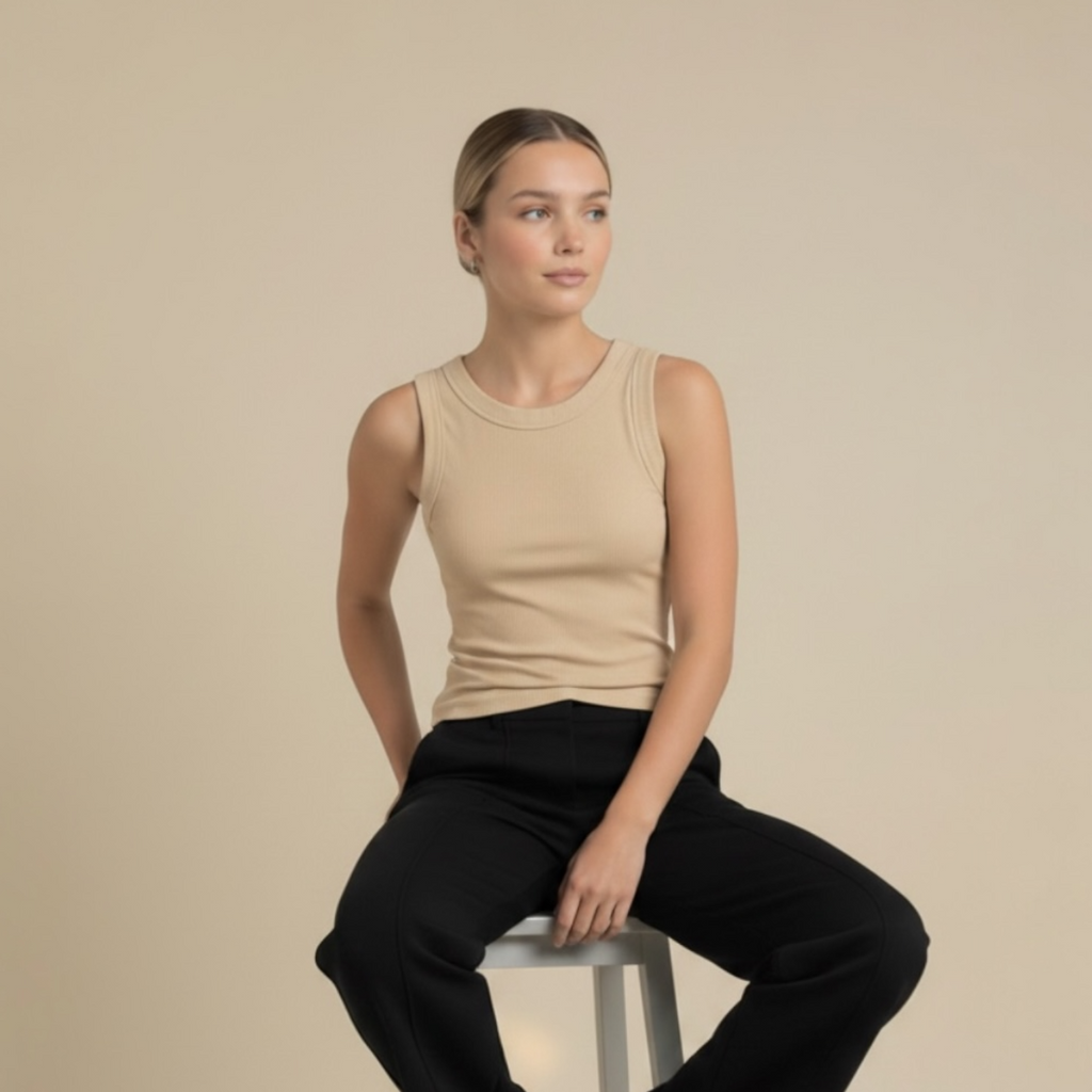 Beige Tank Top