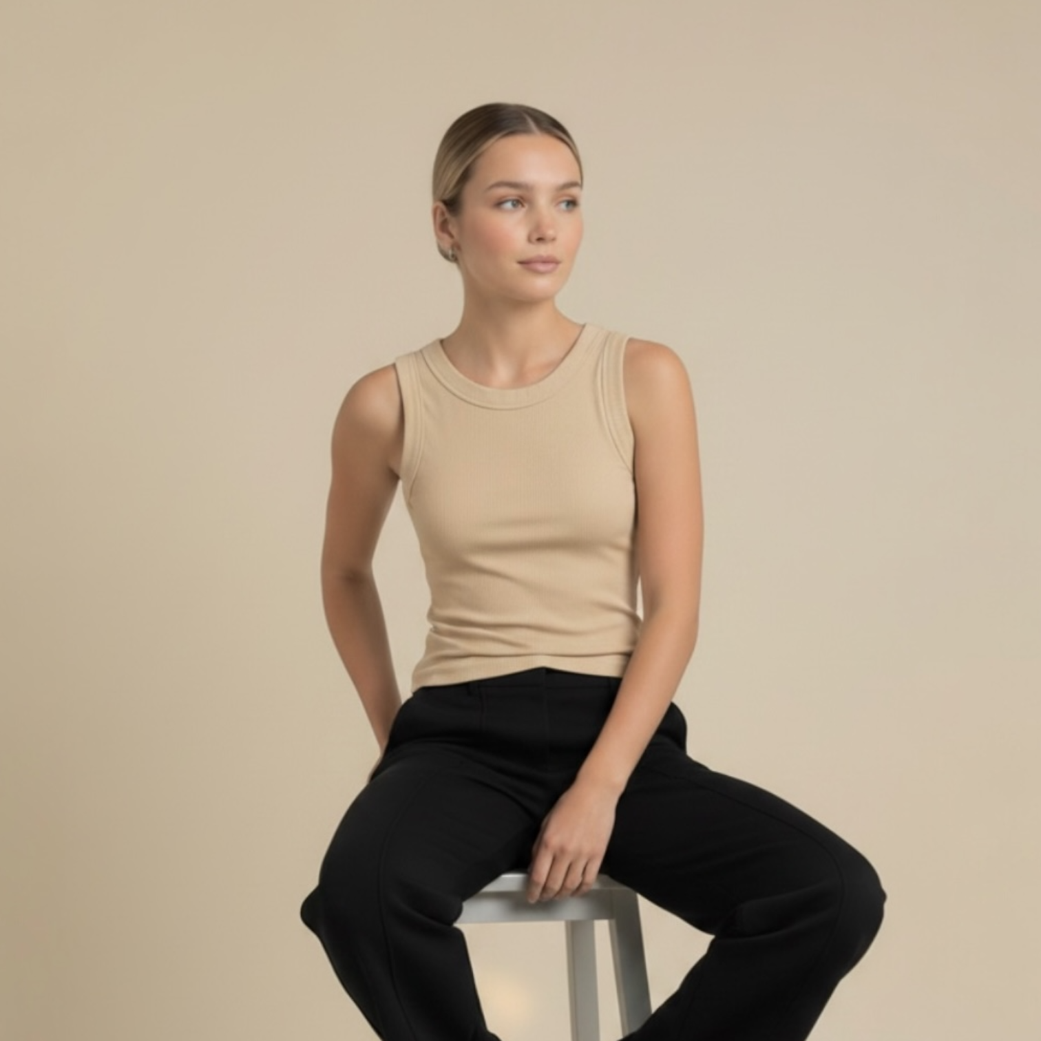 Beige Tank Top