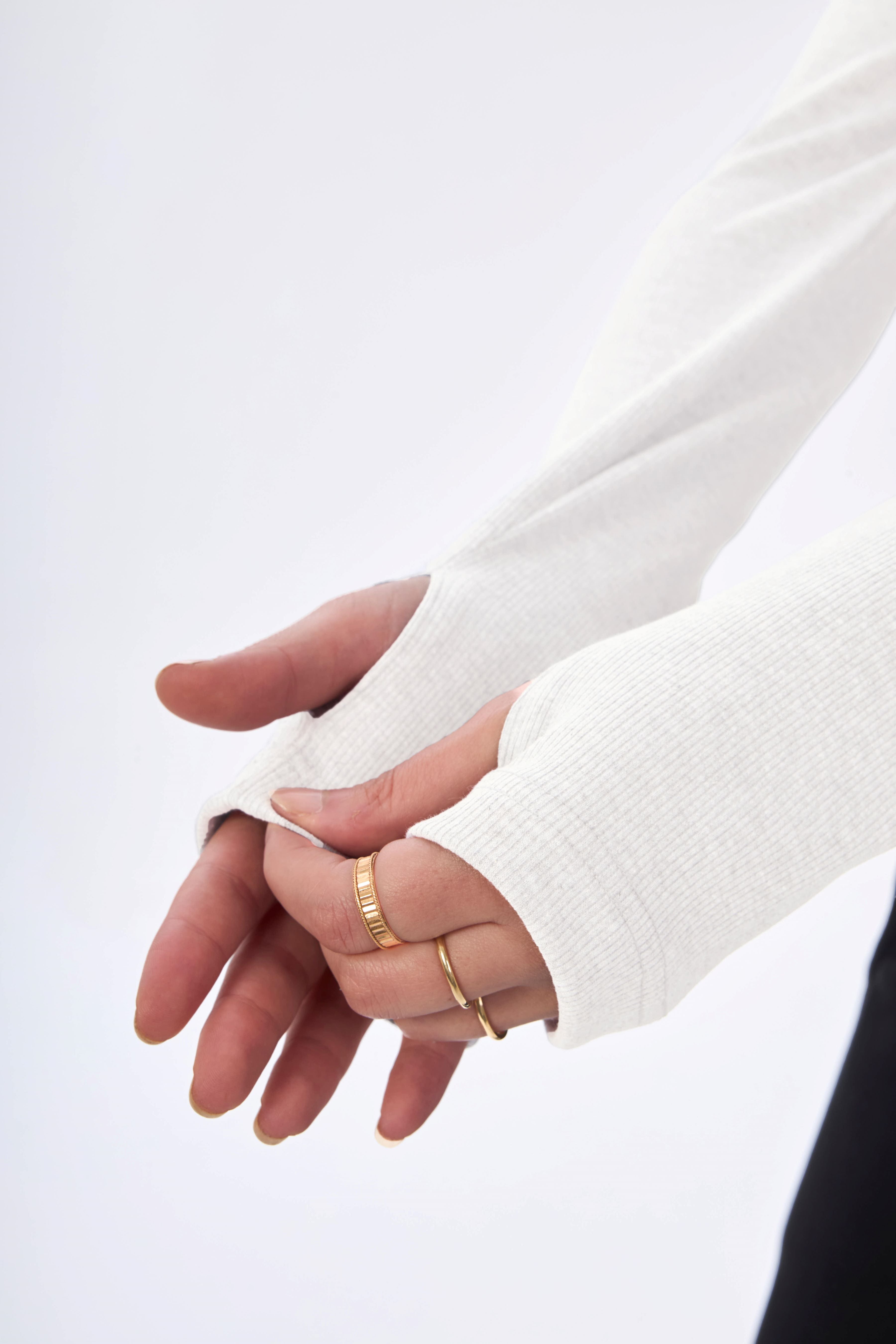 Creamy Ribbed Basic Top