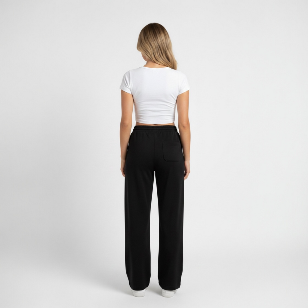 Black Wide-leg Sweatpants