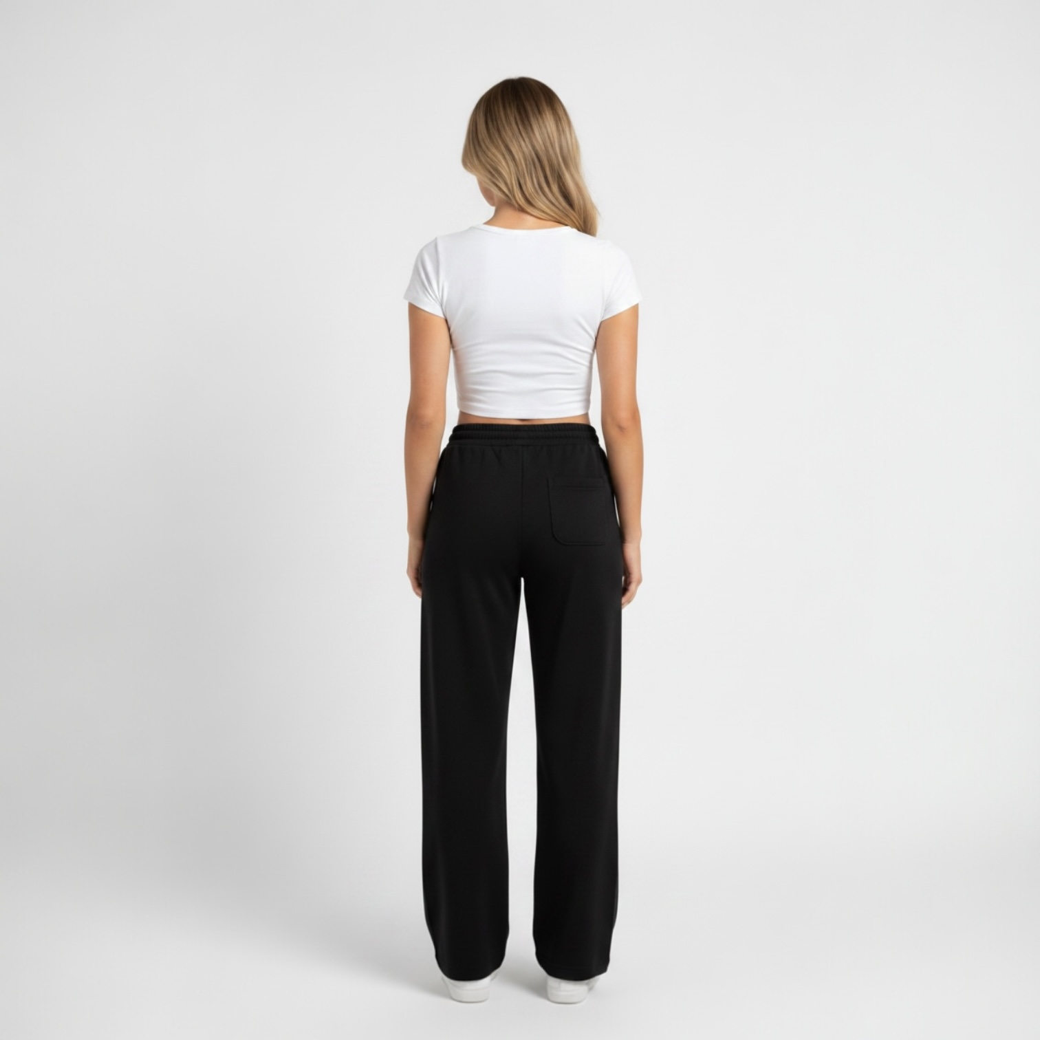 Black Wide-leg Sweatpants