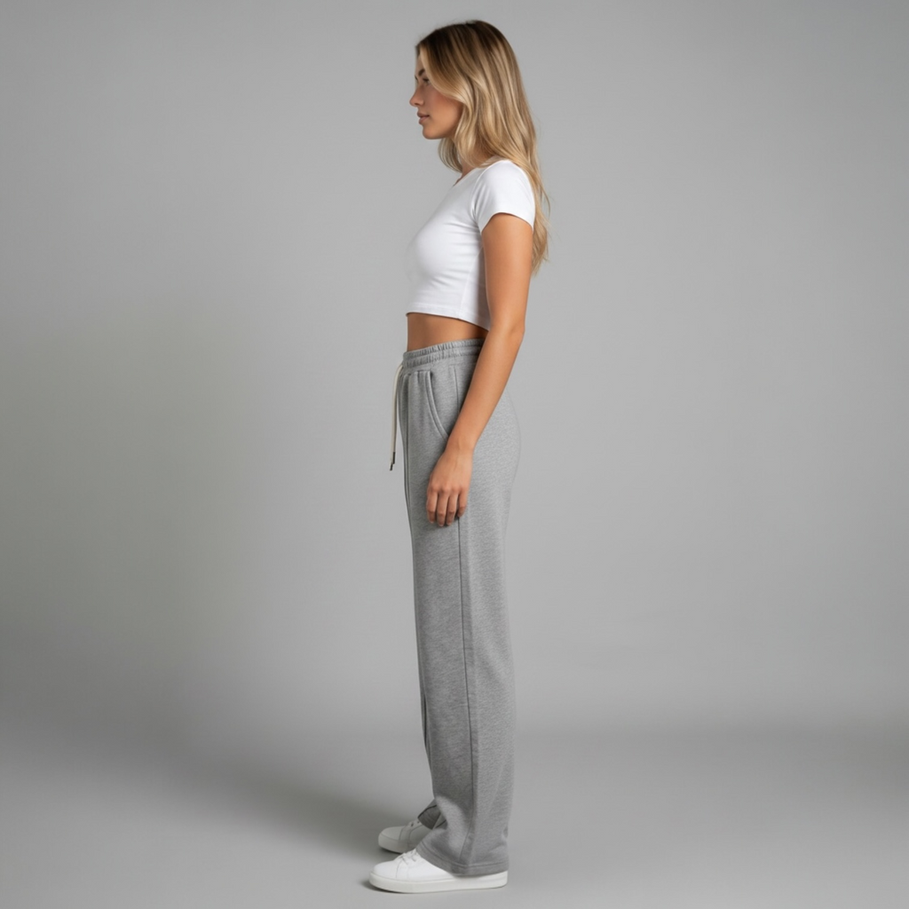 Grey Wide-leg Sweatpants