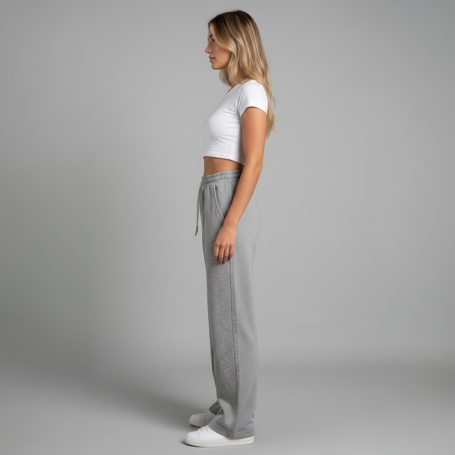 Grey Wide-leg Sweatpants