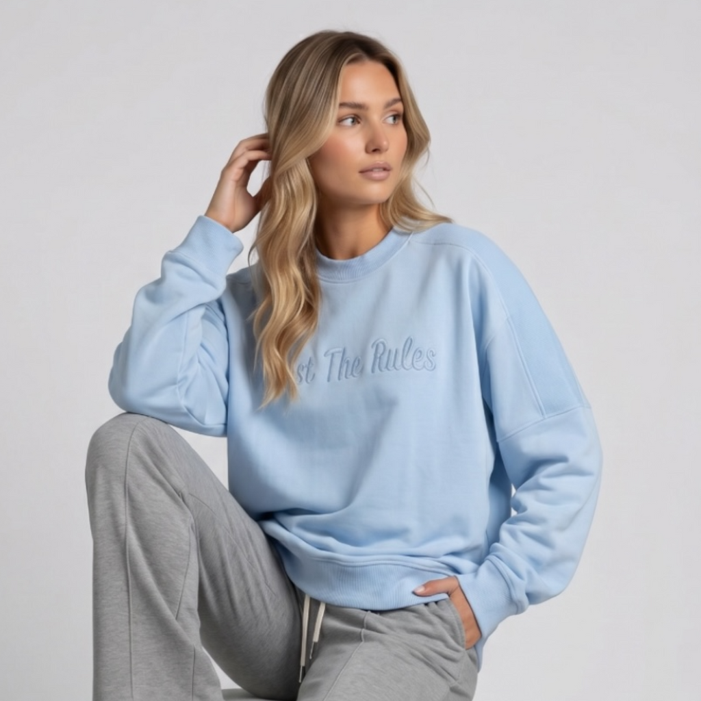 Ribbed Shoulder Oversized Sweatshirt