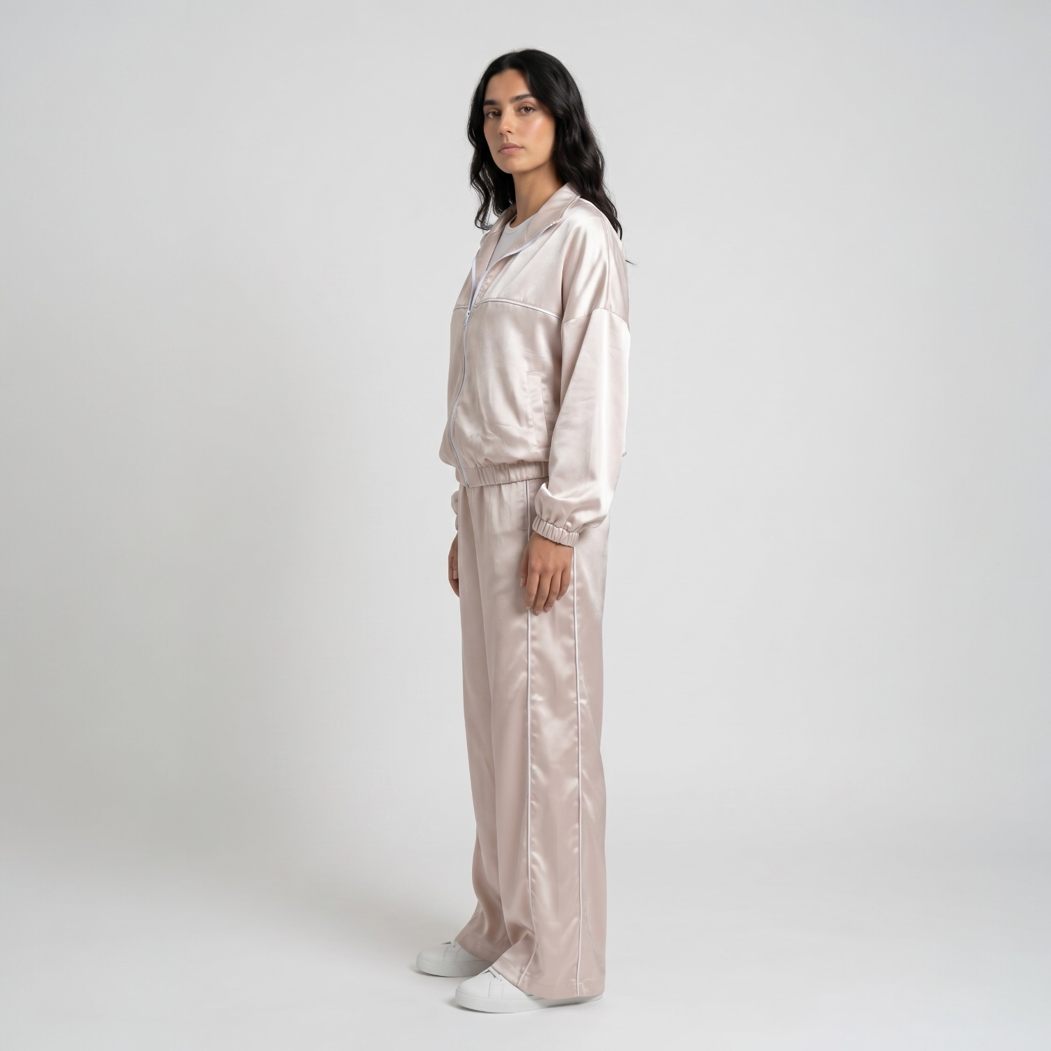 Satin track suit
