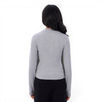 Grey Ribbed Basic Top
