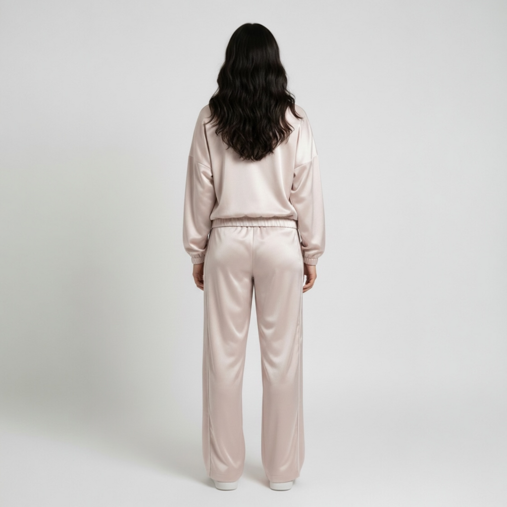 Satin track suit