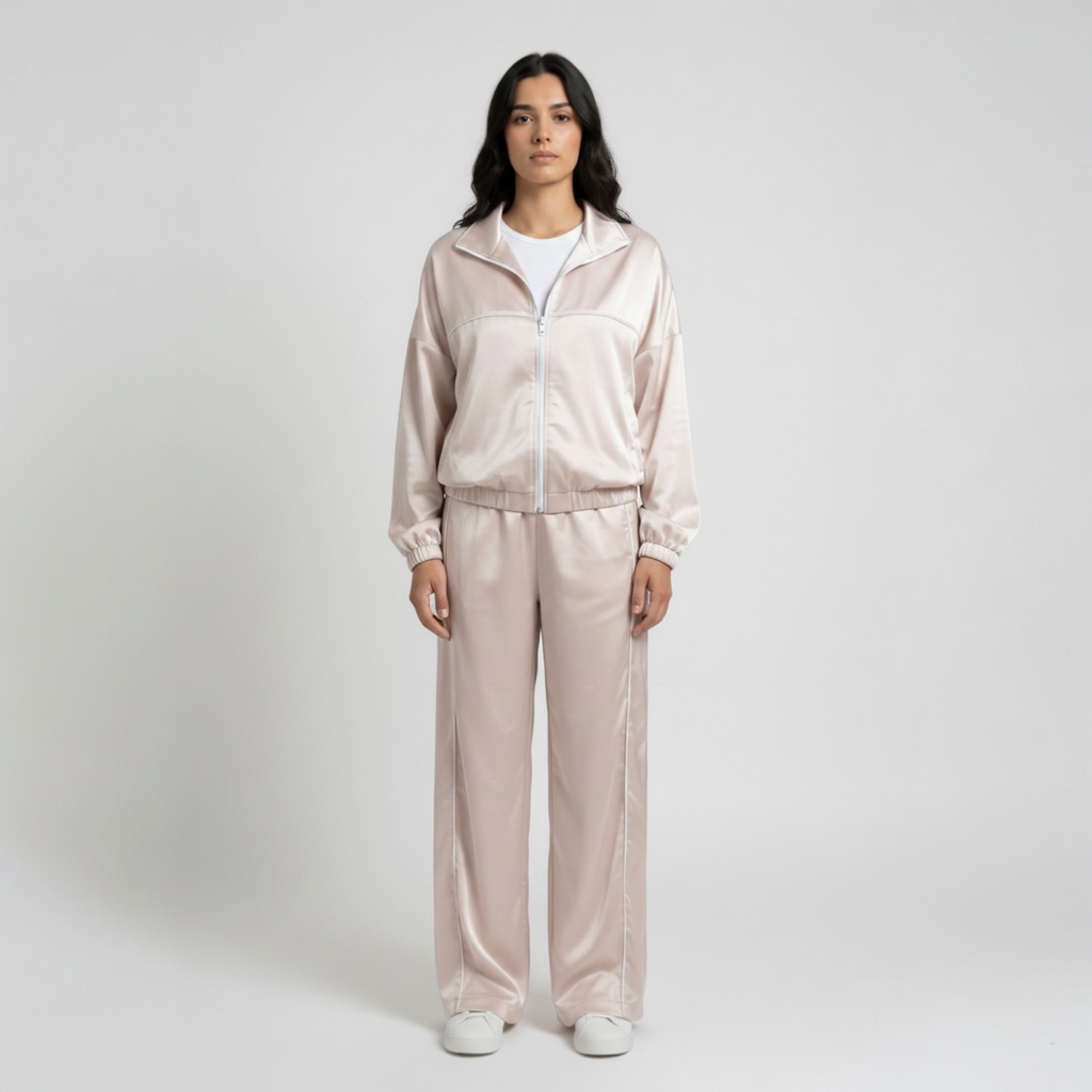 Satin track suit