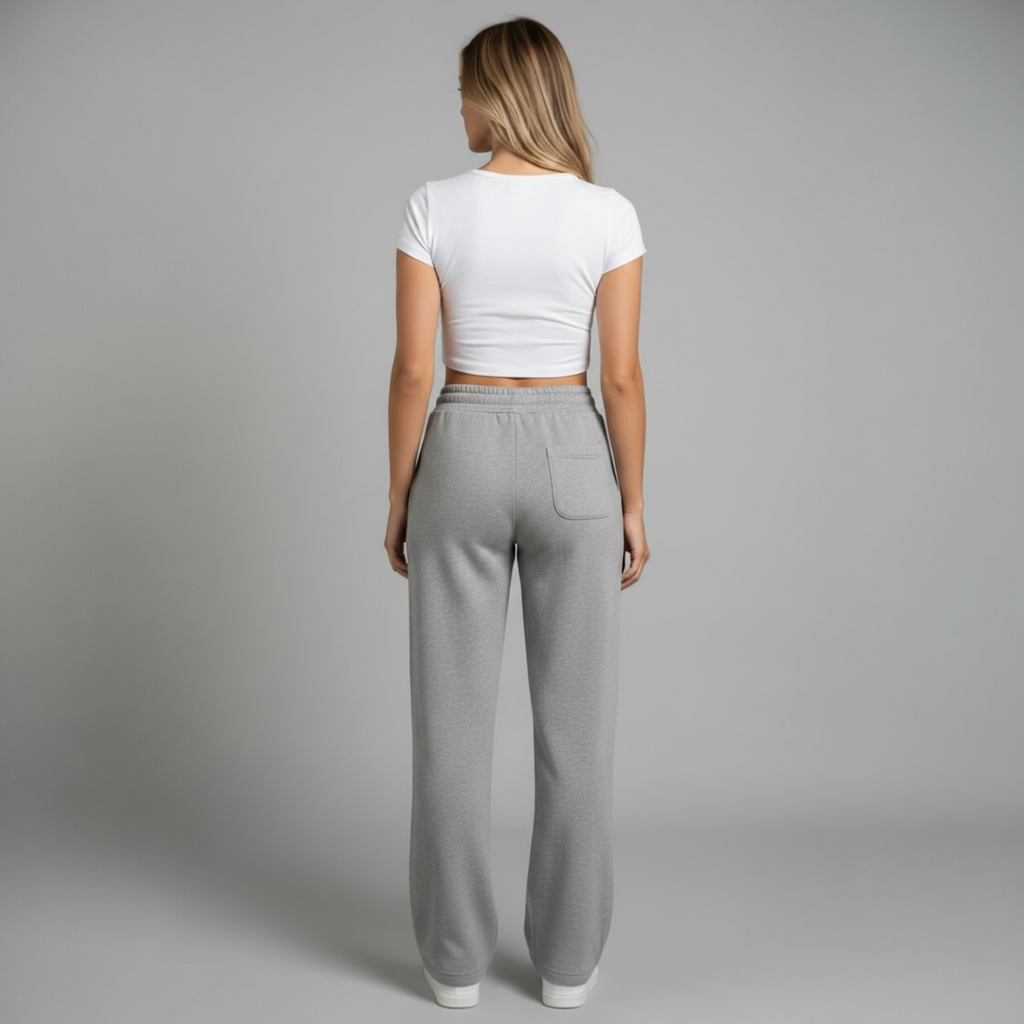 Grey Wide-leg Sweatpants