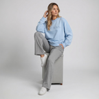 Ribbed Shoulder Oversized Sweatshirt