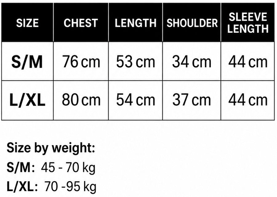 Size chart for Beige oversized Jacket