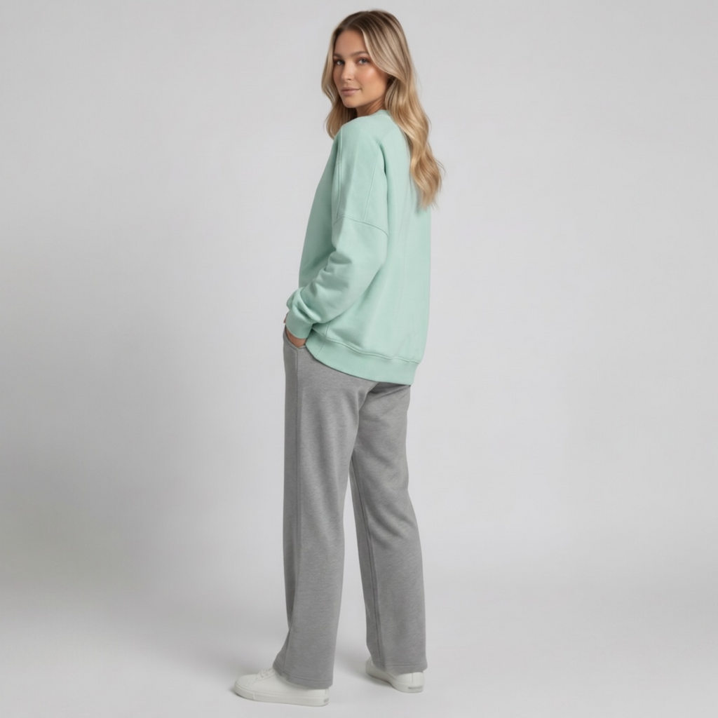 Ribbed Shoulder Oversized Sweatshirt