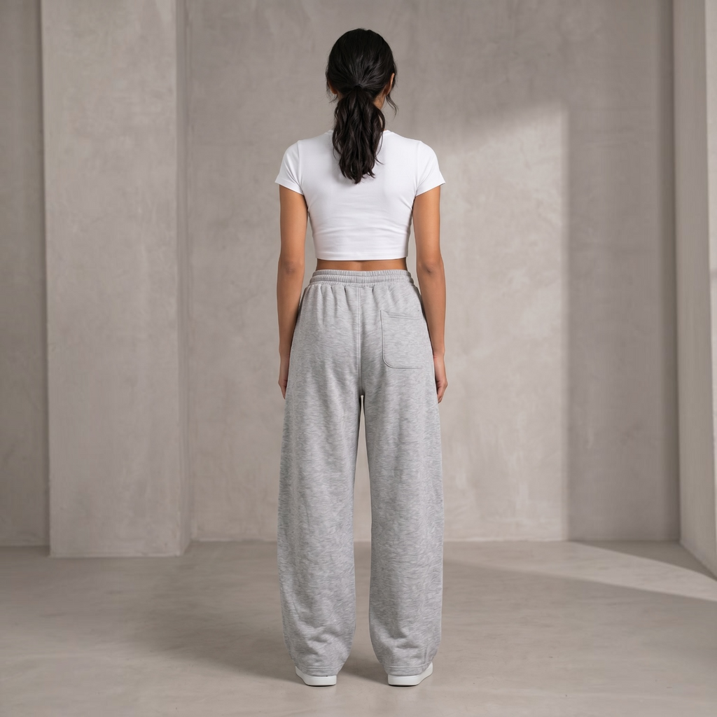 Grey Balloon-fit Sweatpants
