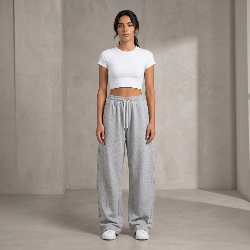 Grey Balloon-fit Sweatpants