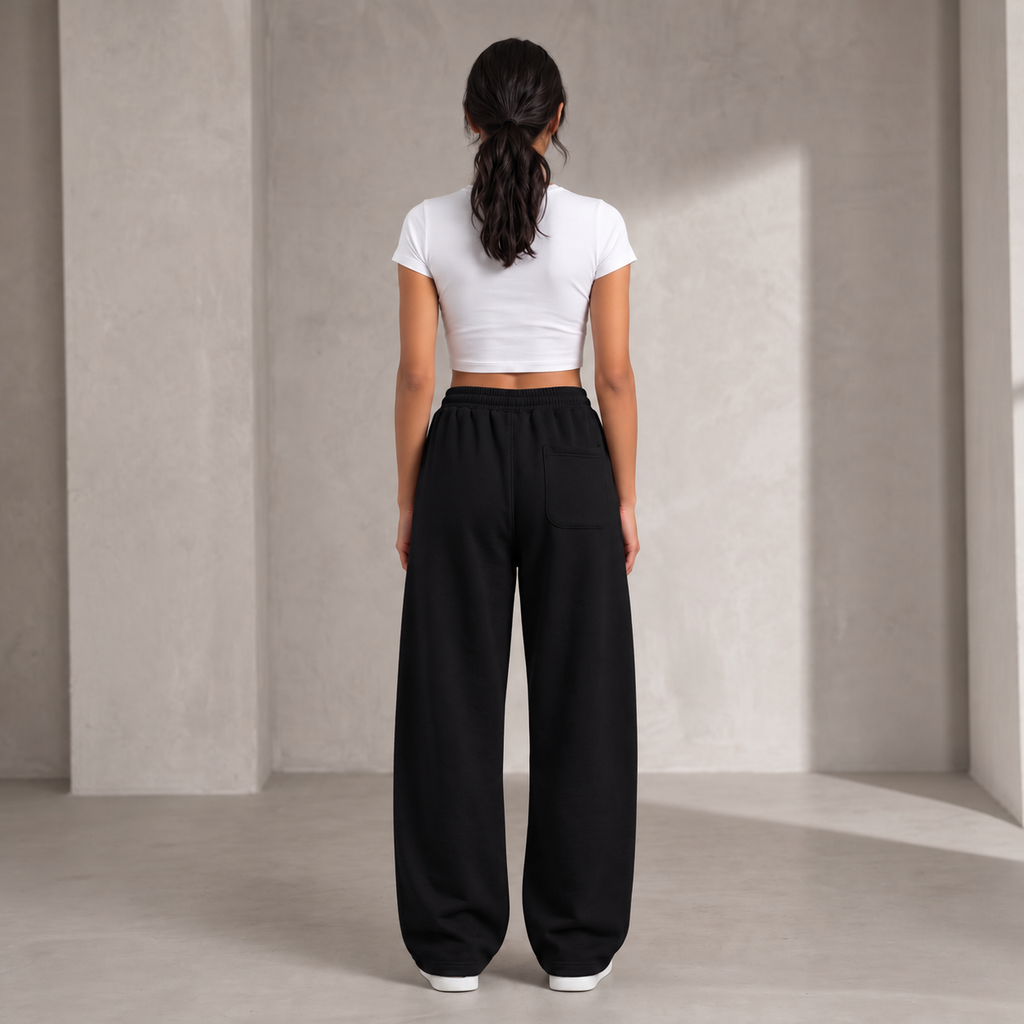Black Balloon-fit Sweatpants
