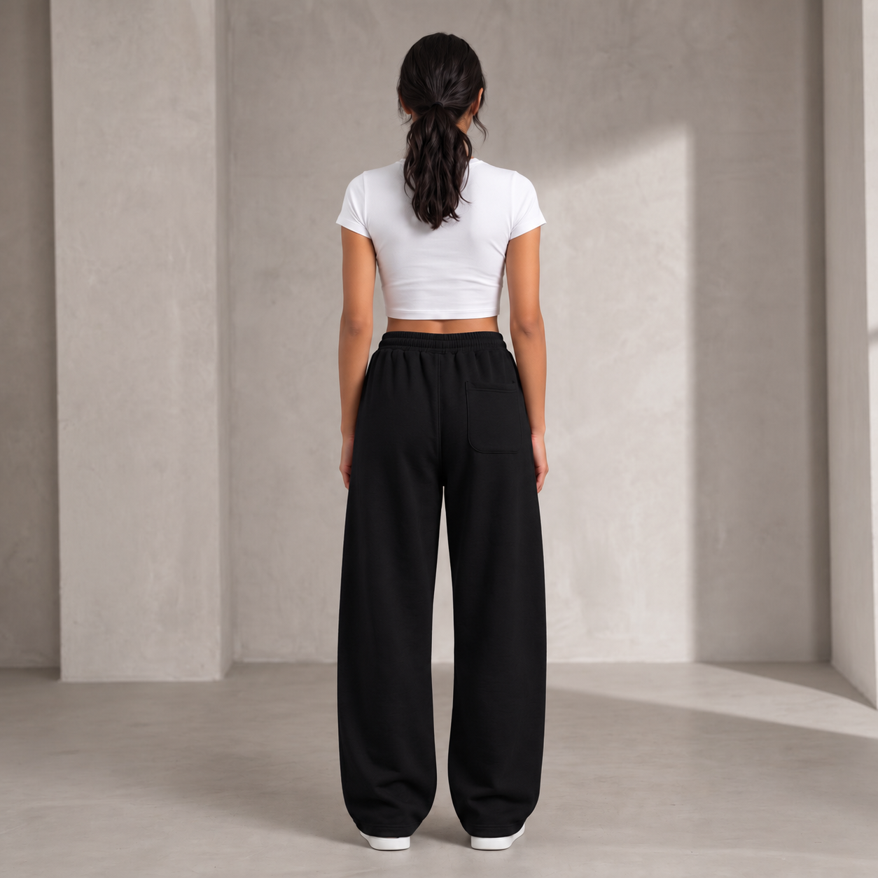 Black Balloon-fit Sweatpants
