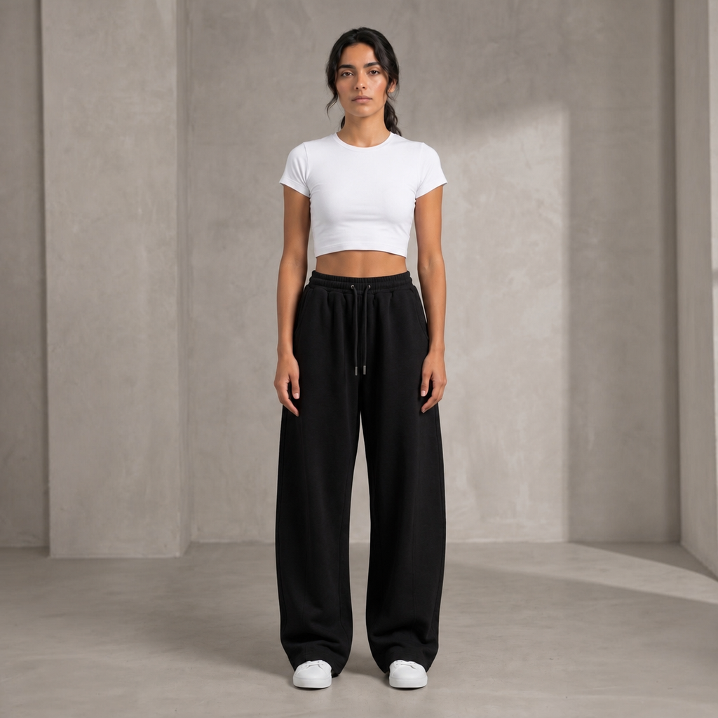 Black Balloon-fit Sweatpants