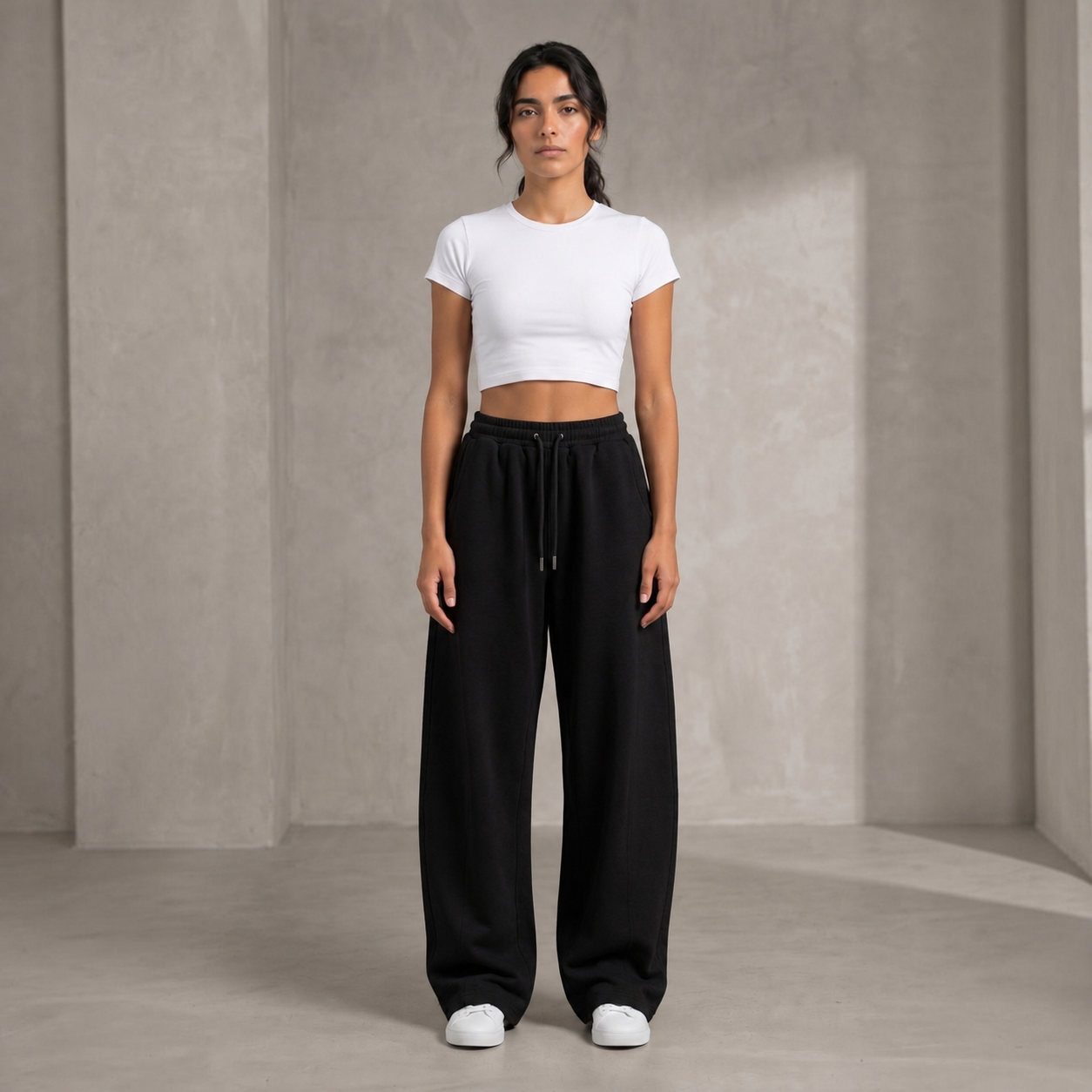 Black Balloon-fit Sweatpants