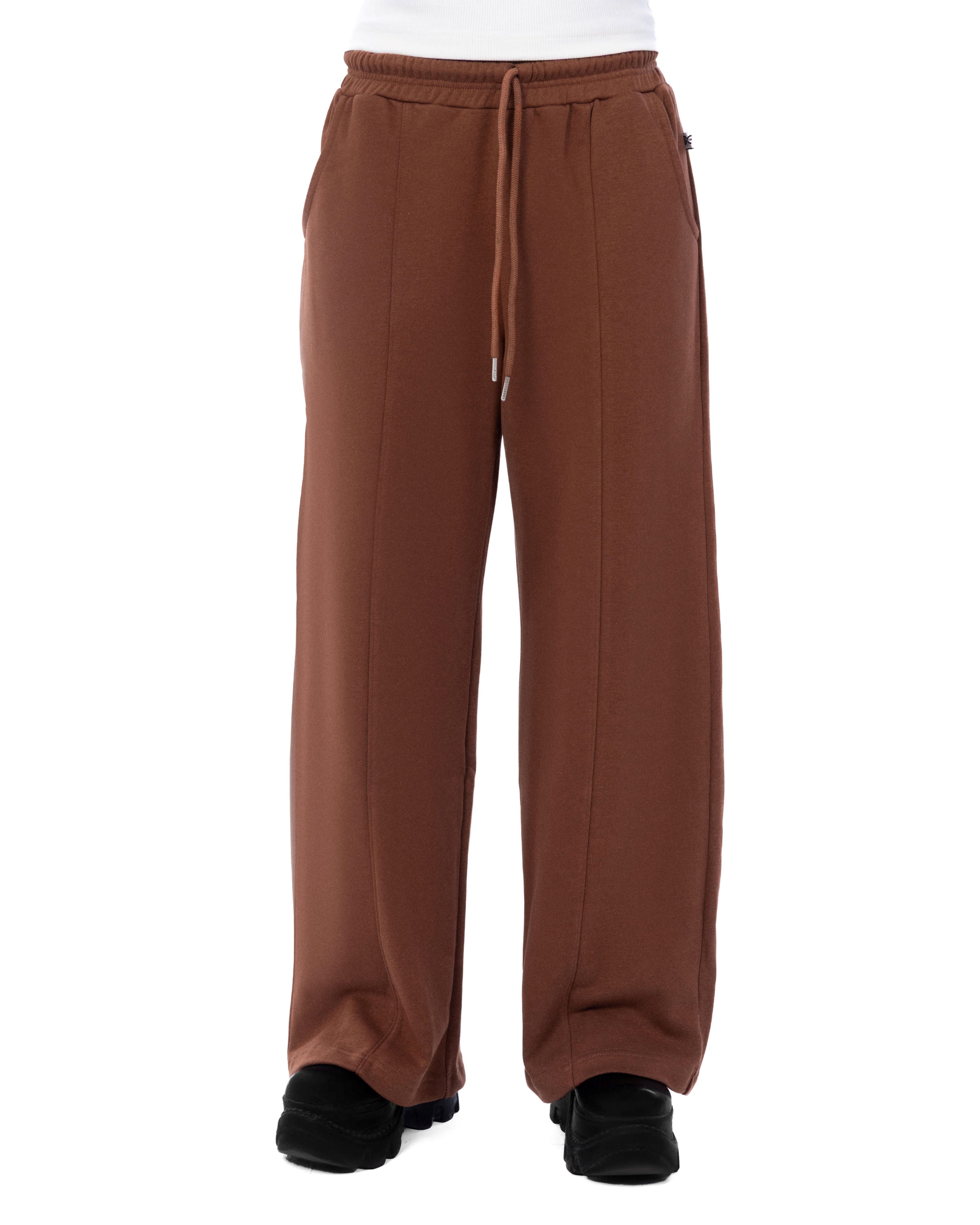 Brown Wide-leg Sweatpants