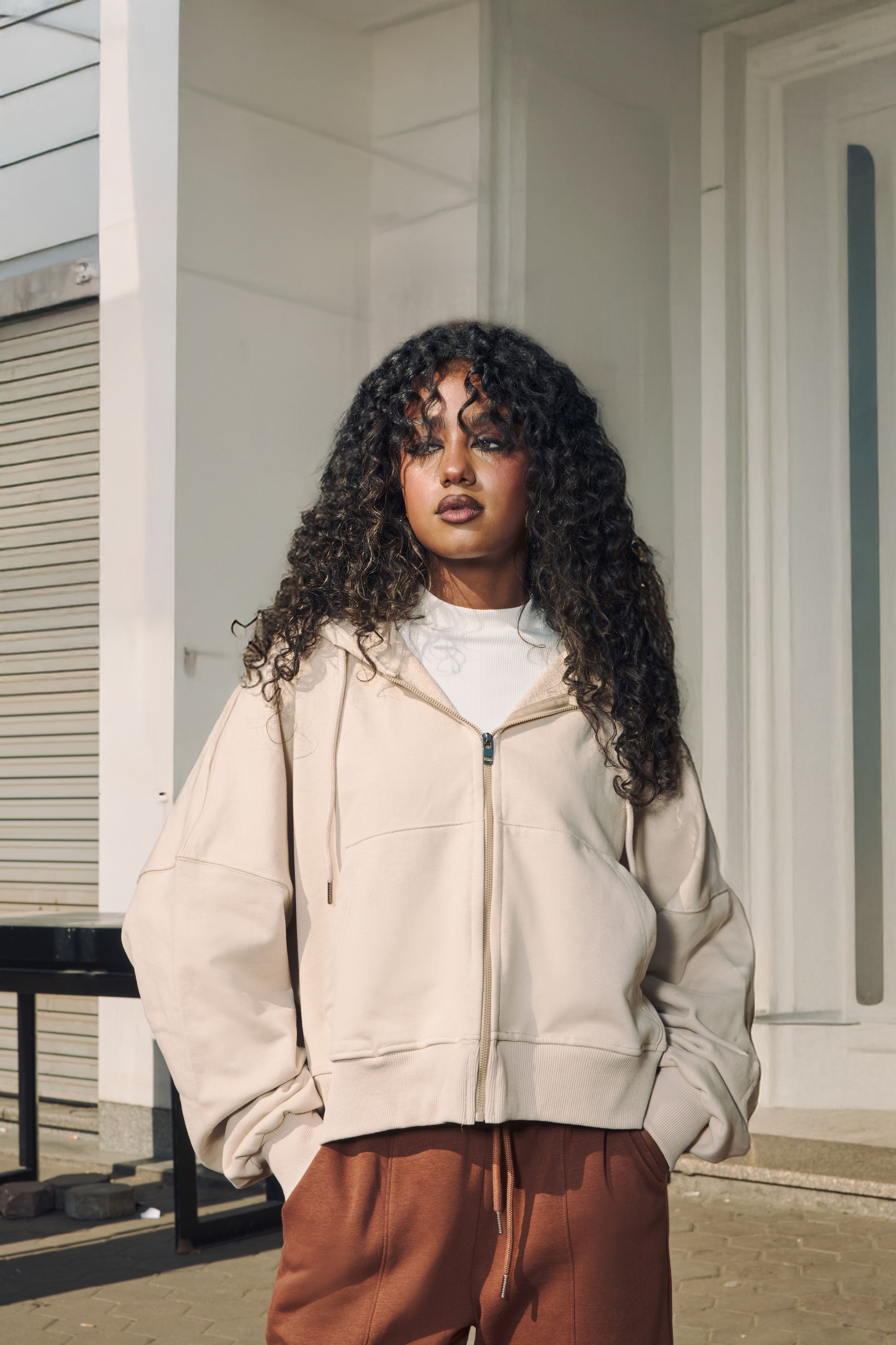 Beige oversized Jacket