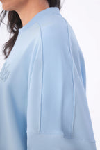 Ribbed shoulder sweatshirt