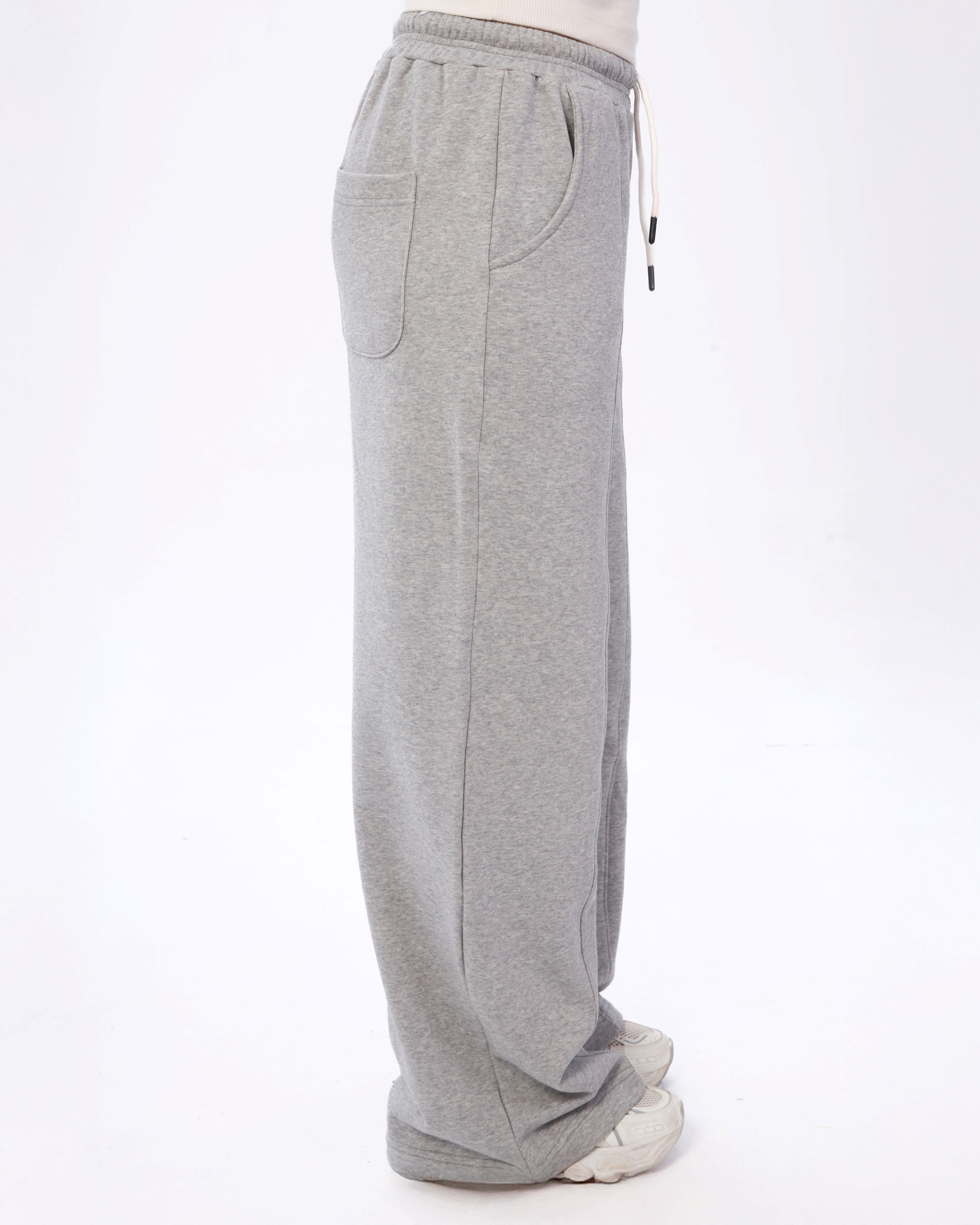 Grey Wide-leg Sweatpants