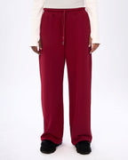 Volcanic Red Wide-leg Sweatpants