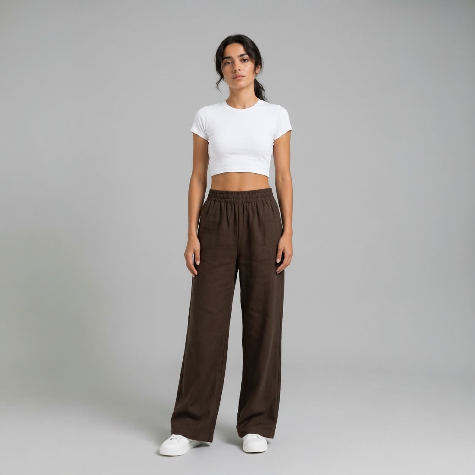 Brown Lenin Pants