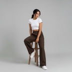 Brown Lenin Pants
