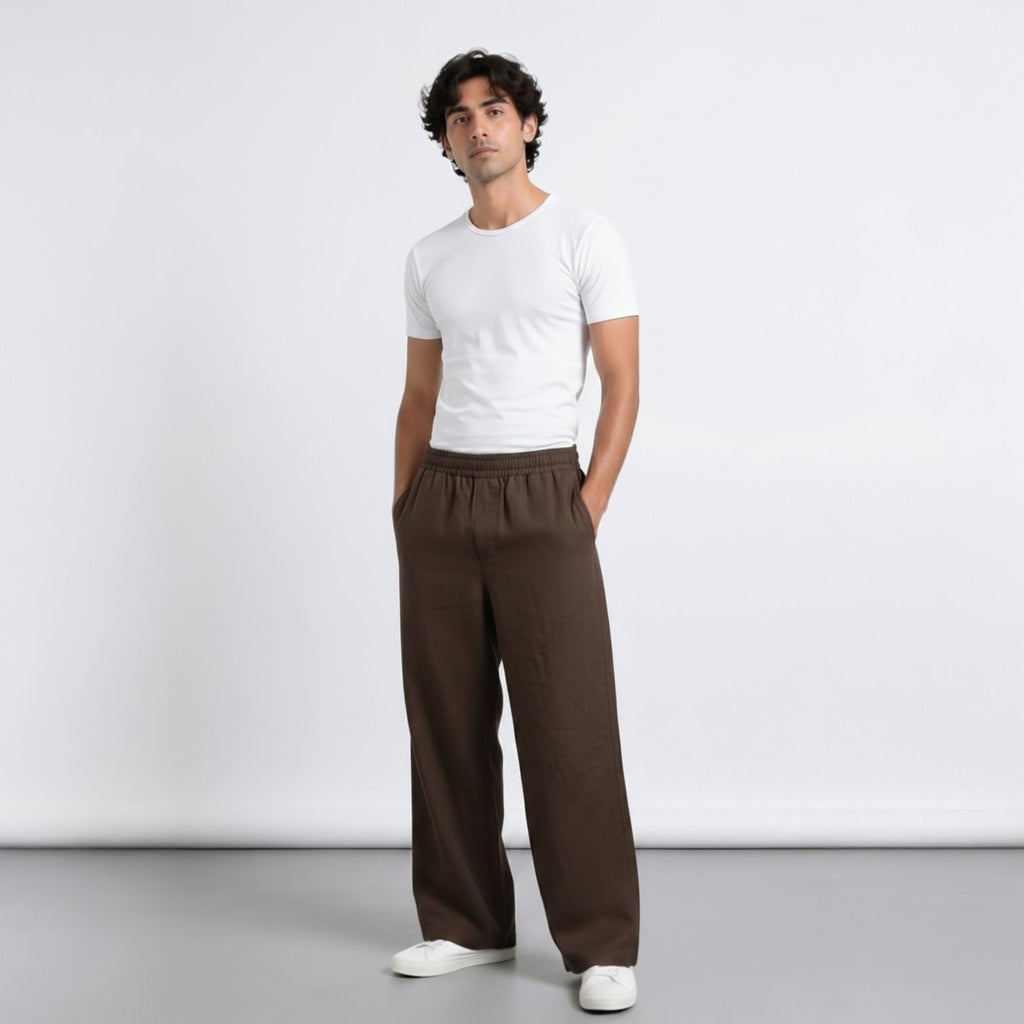 Brown Lenin Pants
